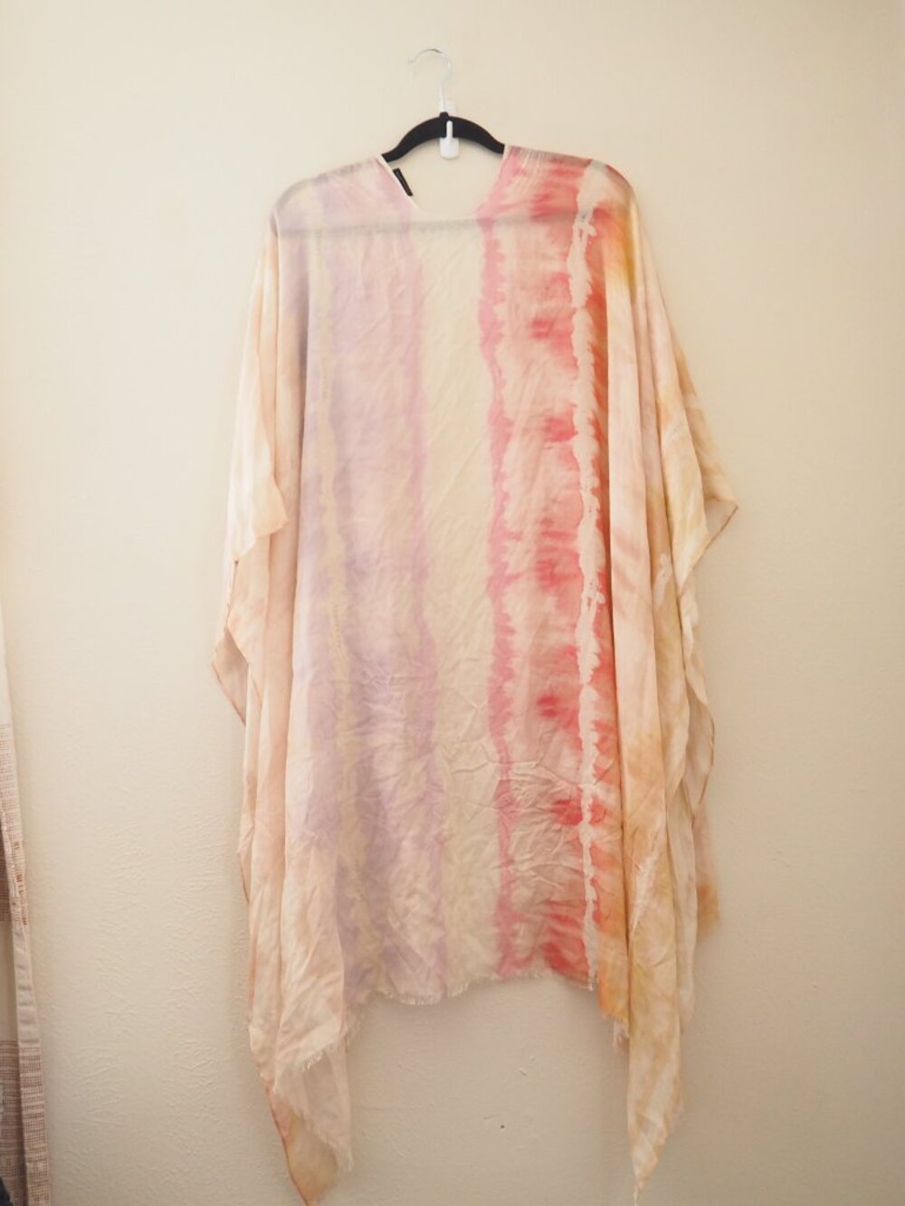 ALLSAINTS Ruana Tie Dye Cover Up in Rainbow - Picture 10 of 12